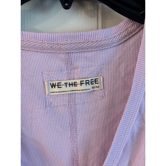 Free People We The Free Neria Tank Top Brush Lilac V Neck Size M Essential - Picture 4 of 5